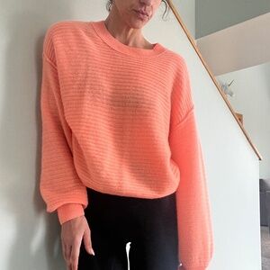 Free People Coral Crew Neck Cashmere Sweater